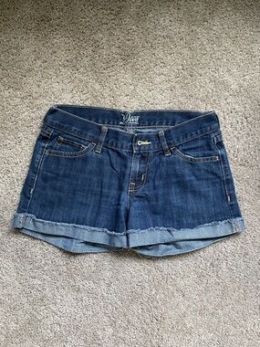 Old Navy Dark Blue Rolled Cuff Denim/Jean Shorts size 2